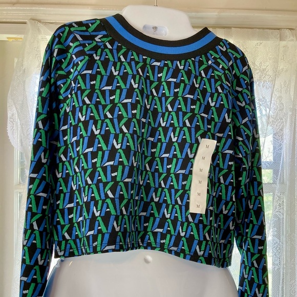Future Collection Crop Top Stylish Women's Black, Blue and Green NWT! M - Picture 1 of 3